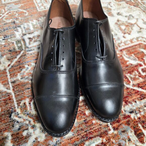 ALLEN EDMONDS Park Avenue Black Dress Shoes Mens 9 bench welt Excellent - Picture 6 of 13